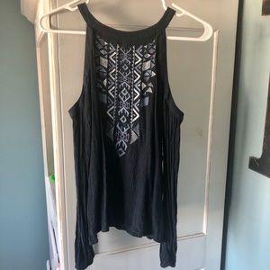 Hollister Halter with Cold Shoulder Sleeves